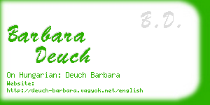 barbara deuch business card